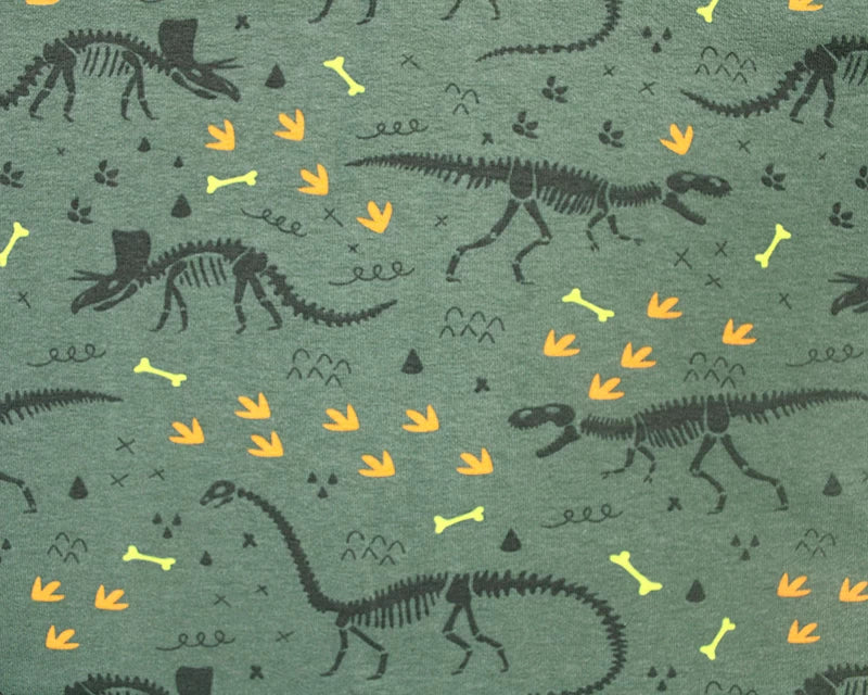 Dinosaur skeleton Cotton Jersey
