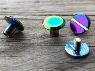 Chicago Screws Rainbow - 10mm diameter x 6mm - pack of 8