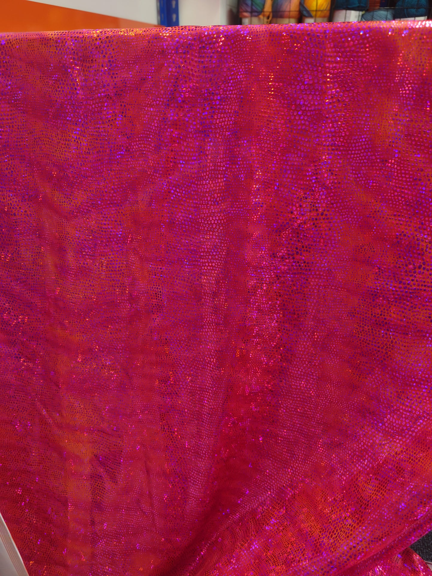 Holographic rainbow pink Lycra