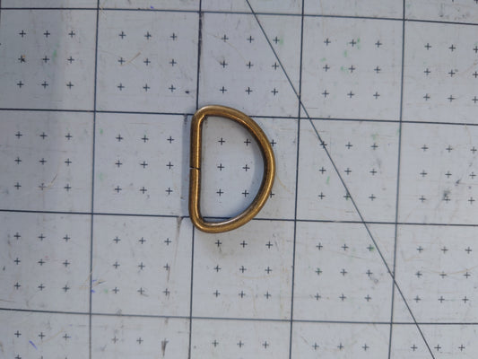 25mm antique brass D Ring