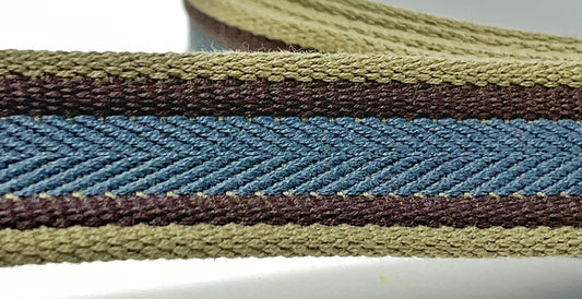 30mm, denim/brown/khaki, webbing