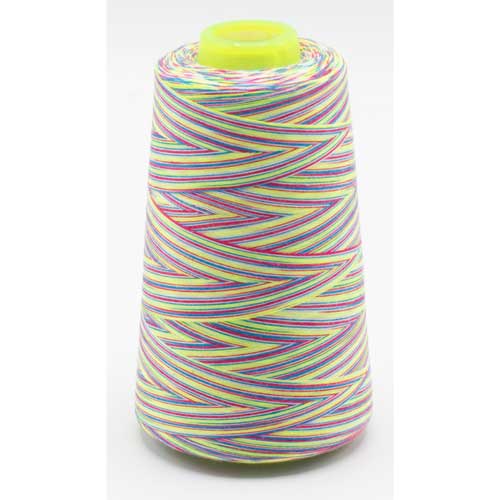 Green/red/blue/white variegated overlocker cones - 111