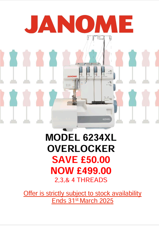 Janome 6234XL Overlocker - Easy Threading