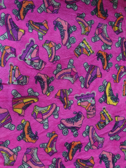 Pink Retro Roller Skates Velour type 2m