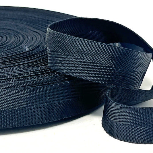 25mm Seatbelt webbing Black