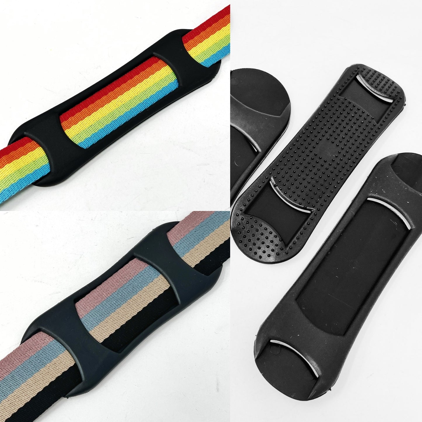 25mm PVC black shoulder strap pads