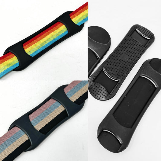 25mm PVC black shoulder strap pads