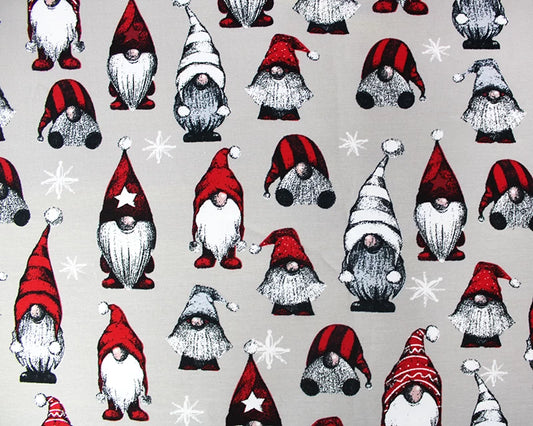 Gonks - Gnomes Xmas Cotton French Terry