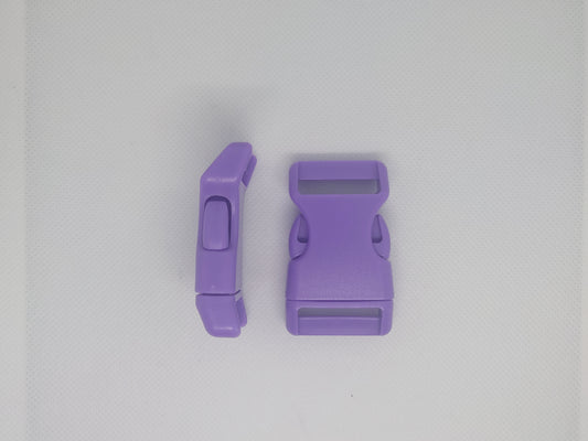 2 x 25mm plastic curved buckle- slide release - purple
