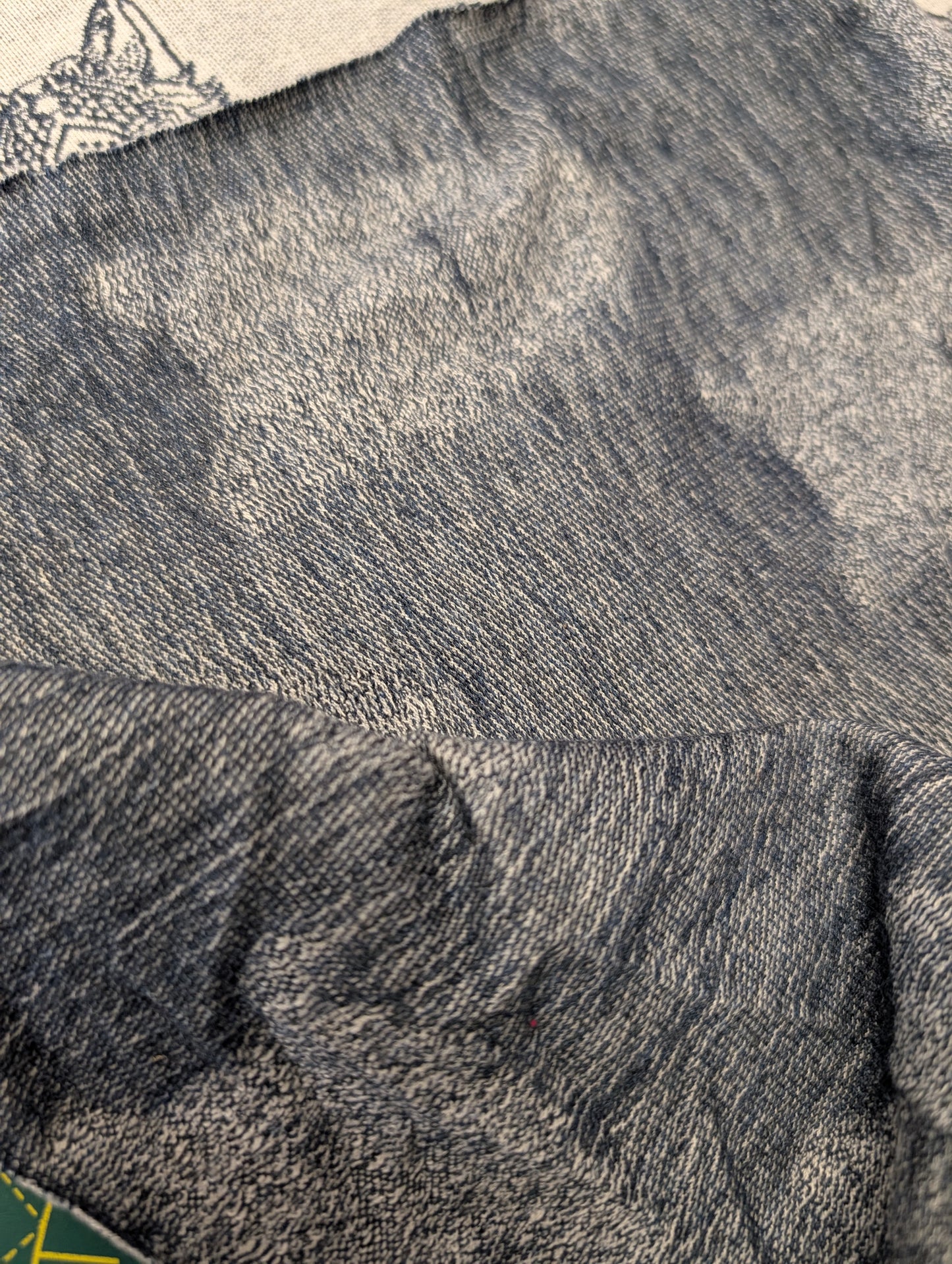 Wolf Knit Jersey/french Terry - Marl Blue
