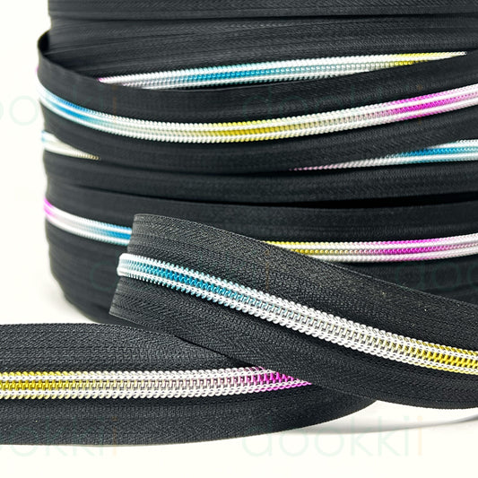 Rainbow Zip Tape #5 - per meter
