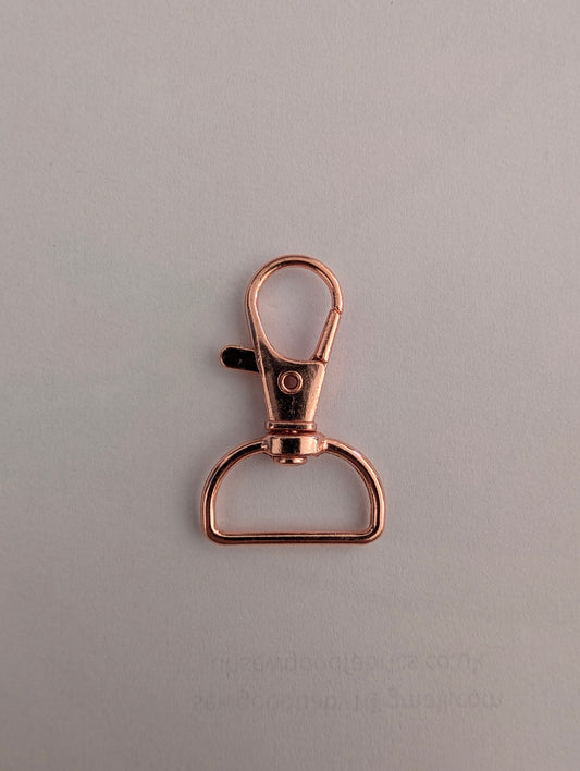 Swivel Clip: 20mm: Rose gold