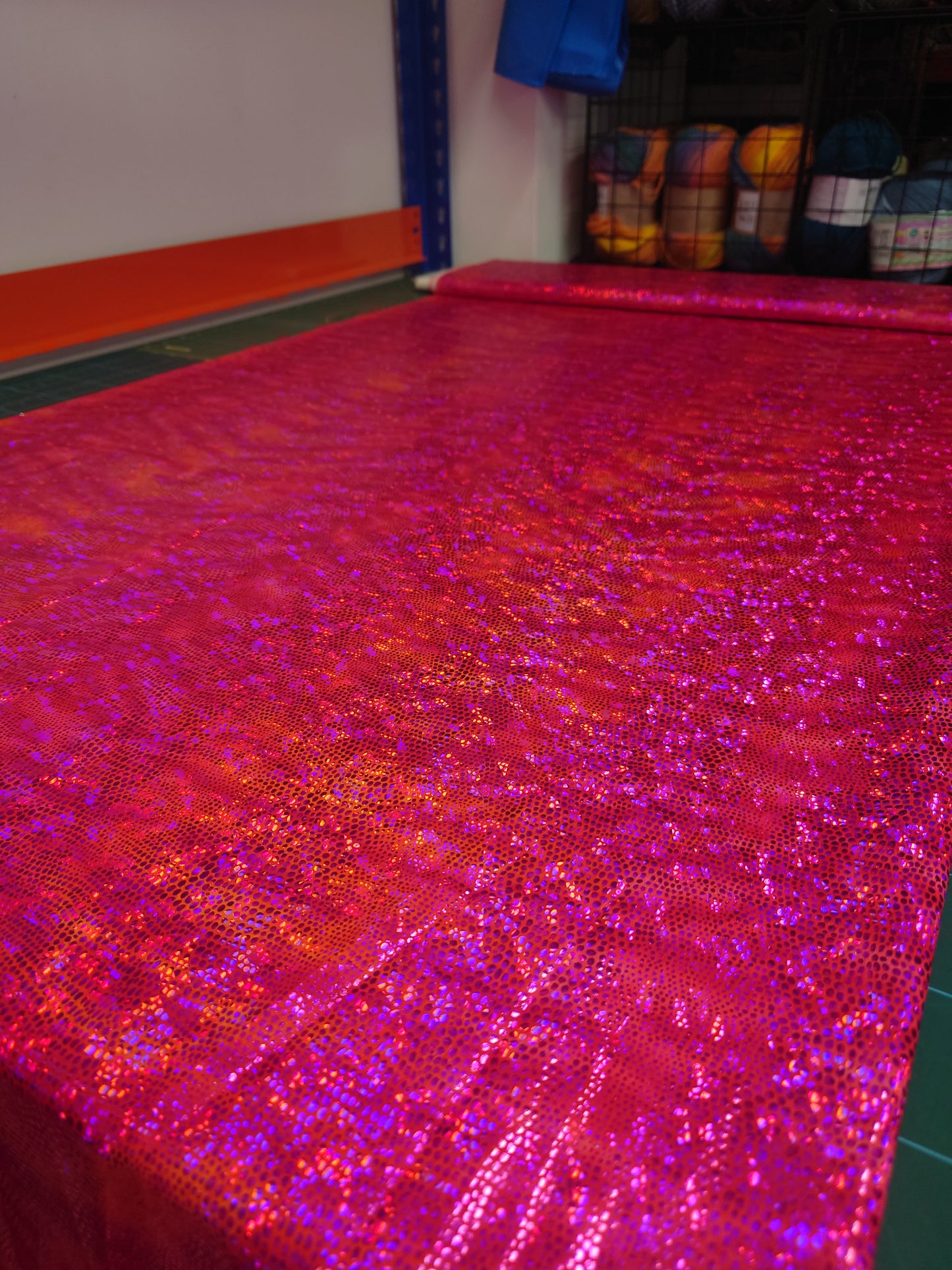 Holographic rainbow pink Lycra