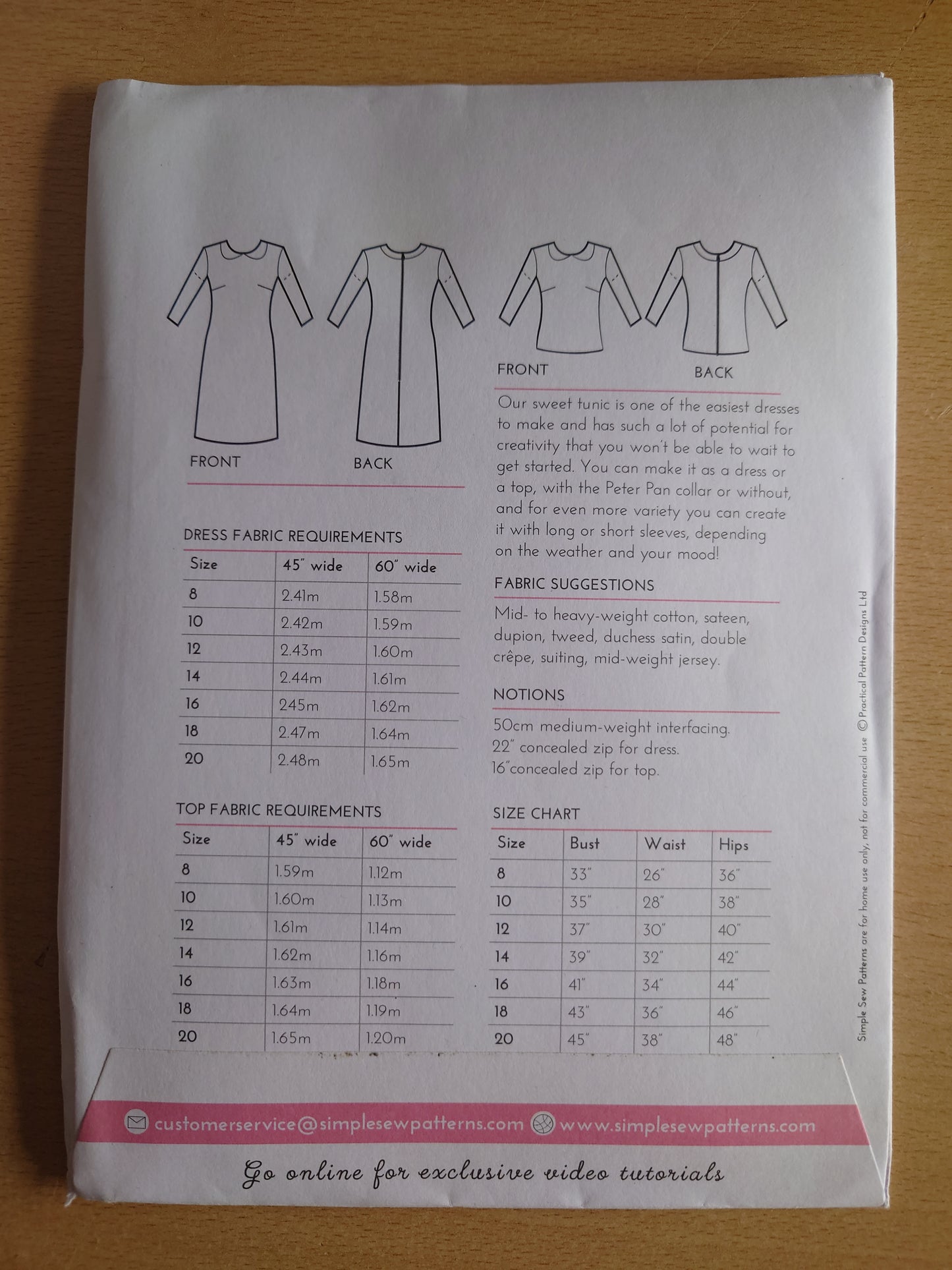Simple Sew The Nancy Tunic Dress & Top