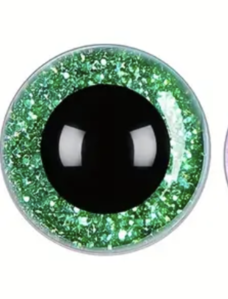 18mm green toy eyes x 10