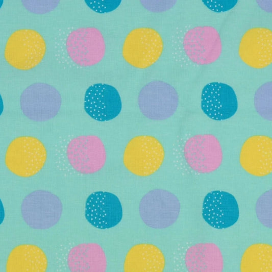 Pastel Rainbow Spots Cotton Jersey