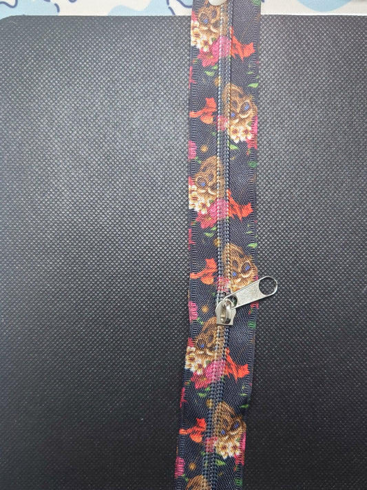 Skull & flower print Zipper Tape kit