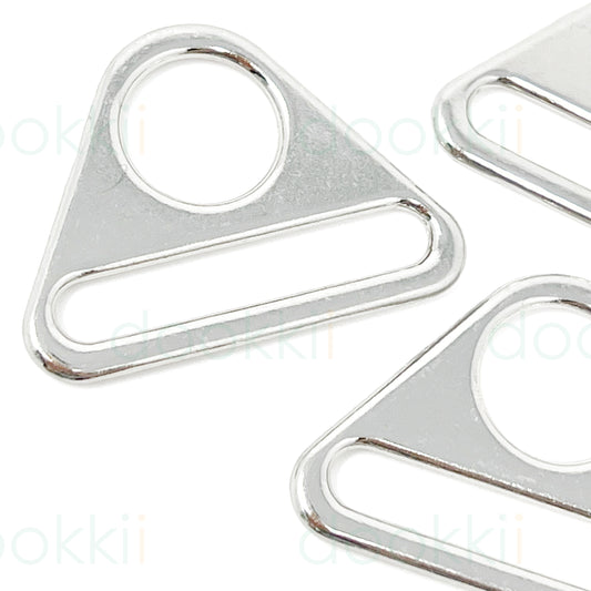 38mm Triangle Connector - silver x 2
