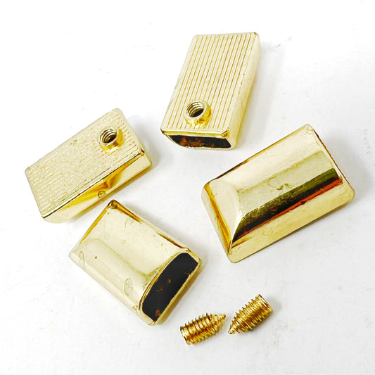 Zipper ends Bright Brass –  11mm x 7mm