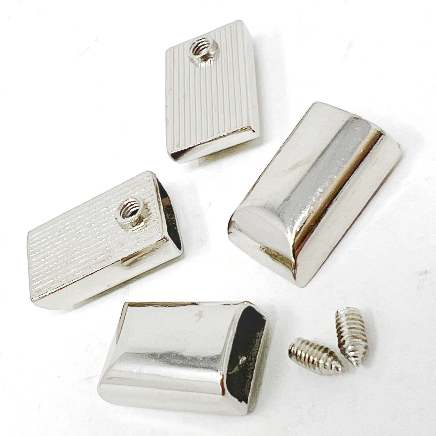 Zipper ends Silver –  11mm x 7mm