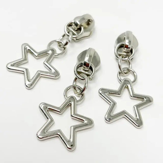 Star Silver Pull Zip #5 Zip Slider