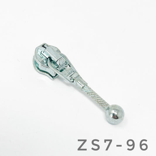 Silver Fox Tail Pull Zip #5 Zip Slider