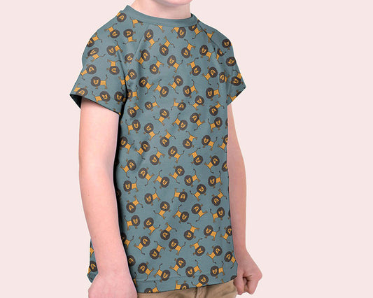 Smiley Lion Cotton Jersey