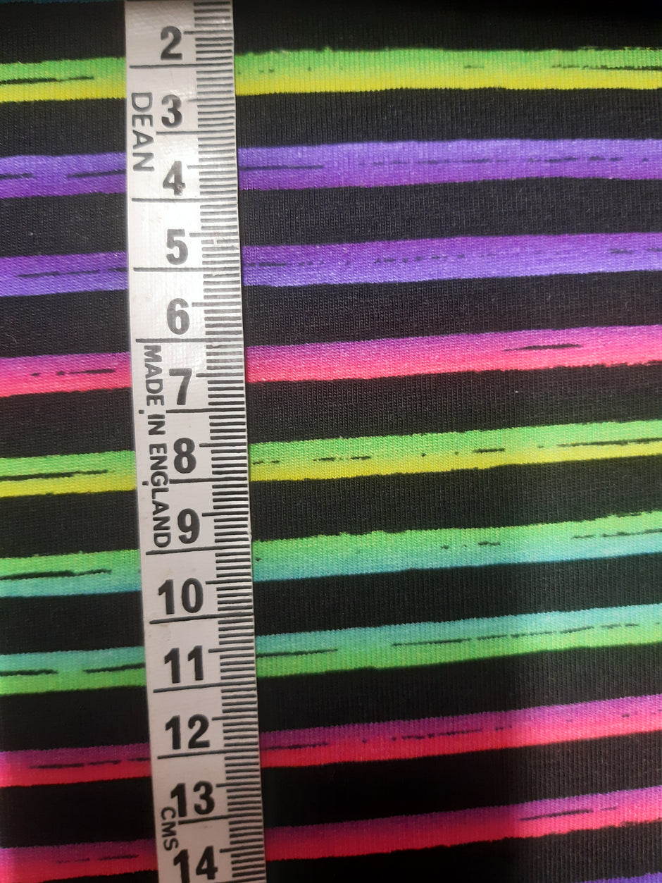 Neon Stripe Cotton Jersey
