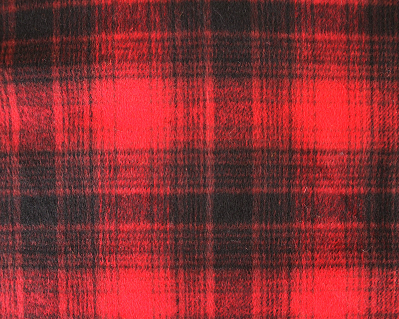 Red Sketchy Check Wool Mix