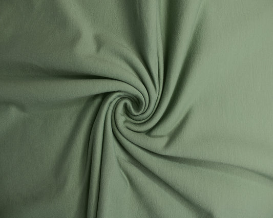 Olive Green French Terry Loopback Cotton Jersey