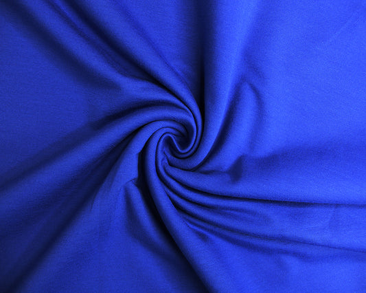 Cobalt Blue French Terry Loopback Cotton Jersey