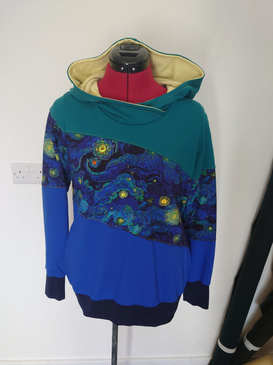 Starry Night Colour Block Hoodie