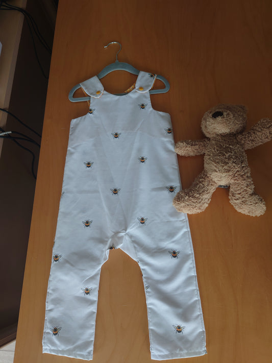18-24m Bee & Honeycomb Dungarees