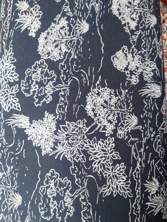 Ananda Viscose Grey Print
