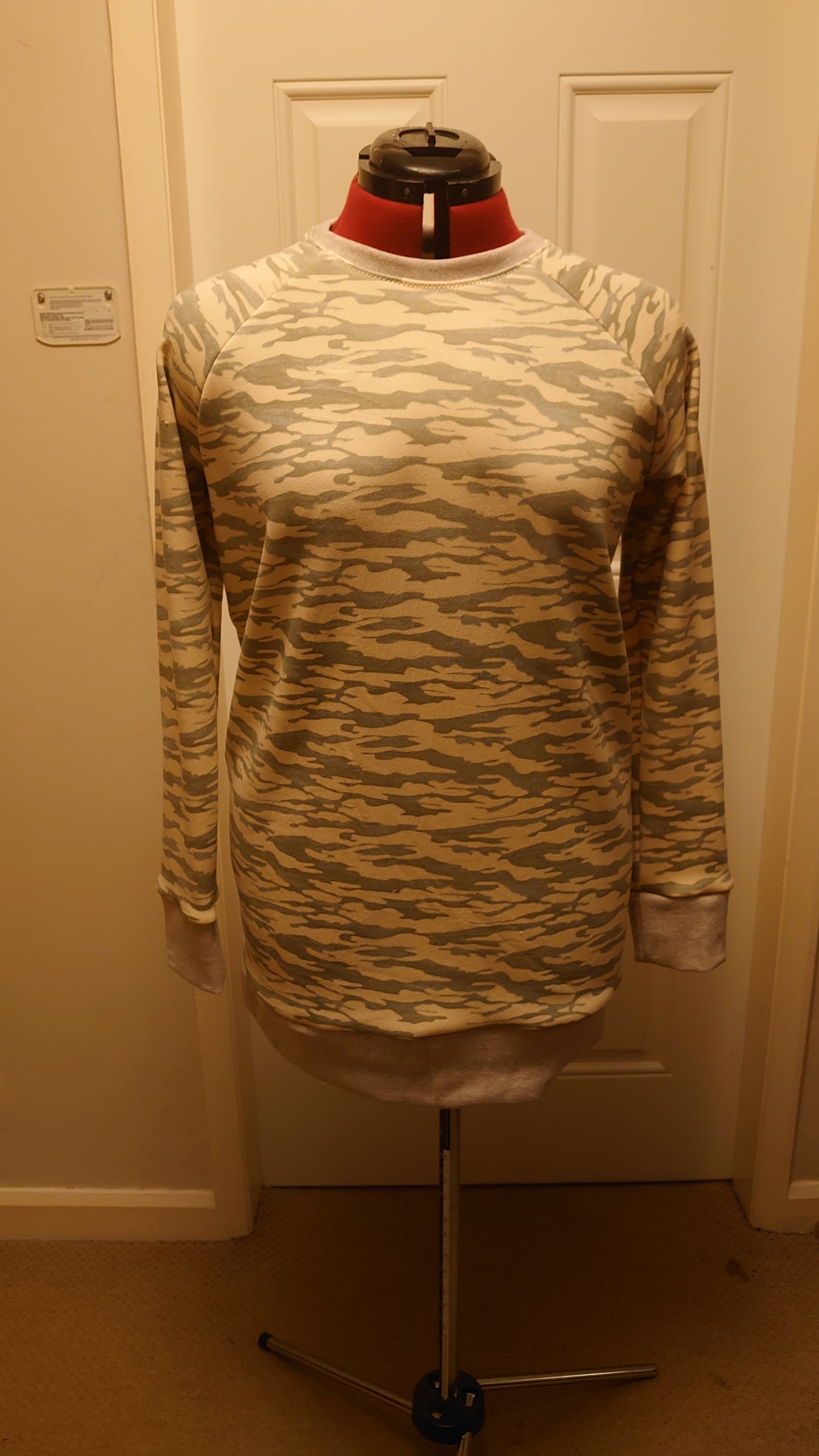 Camouflage Minkey Backed Alpine Fleece Sweatshirt