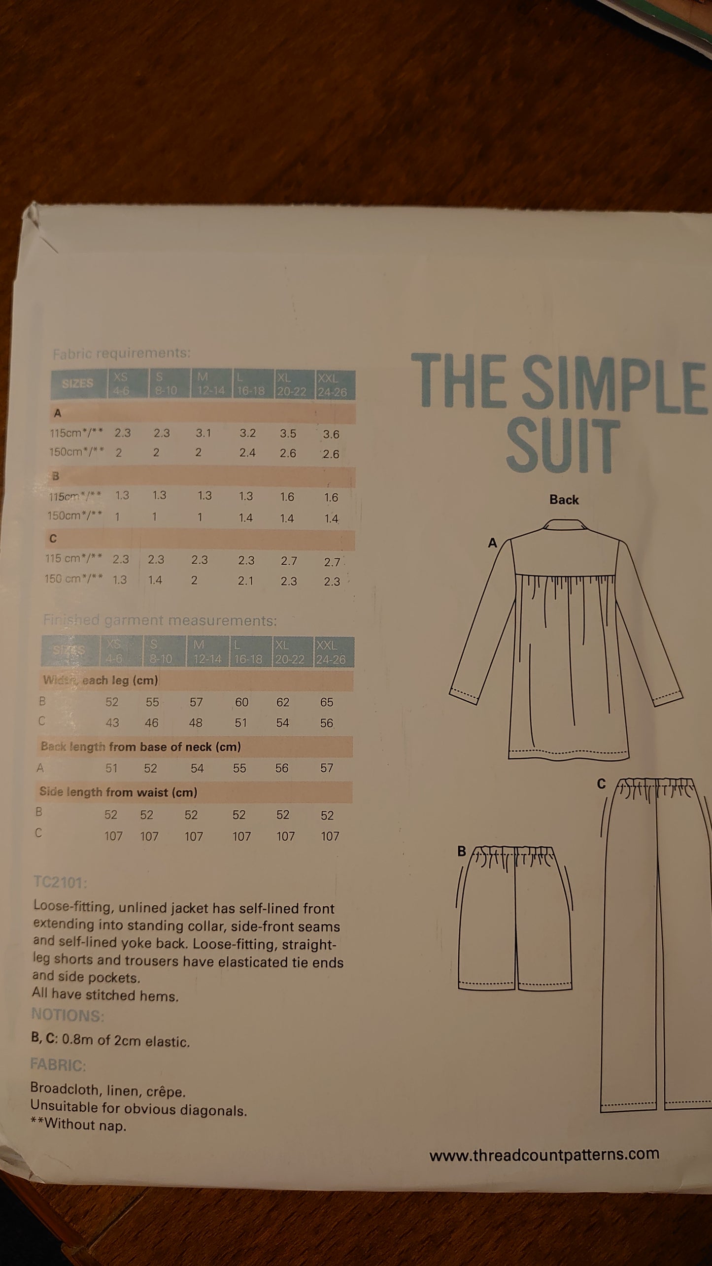 The Simple Suit Sewing Pattern