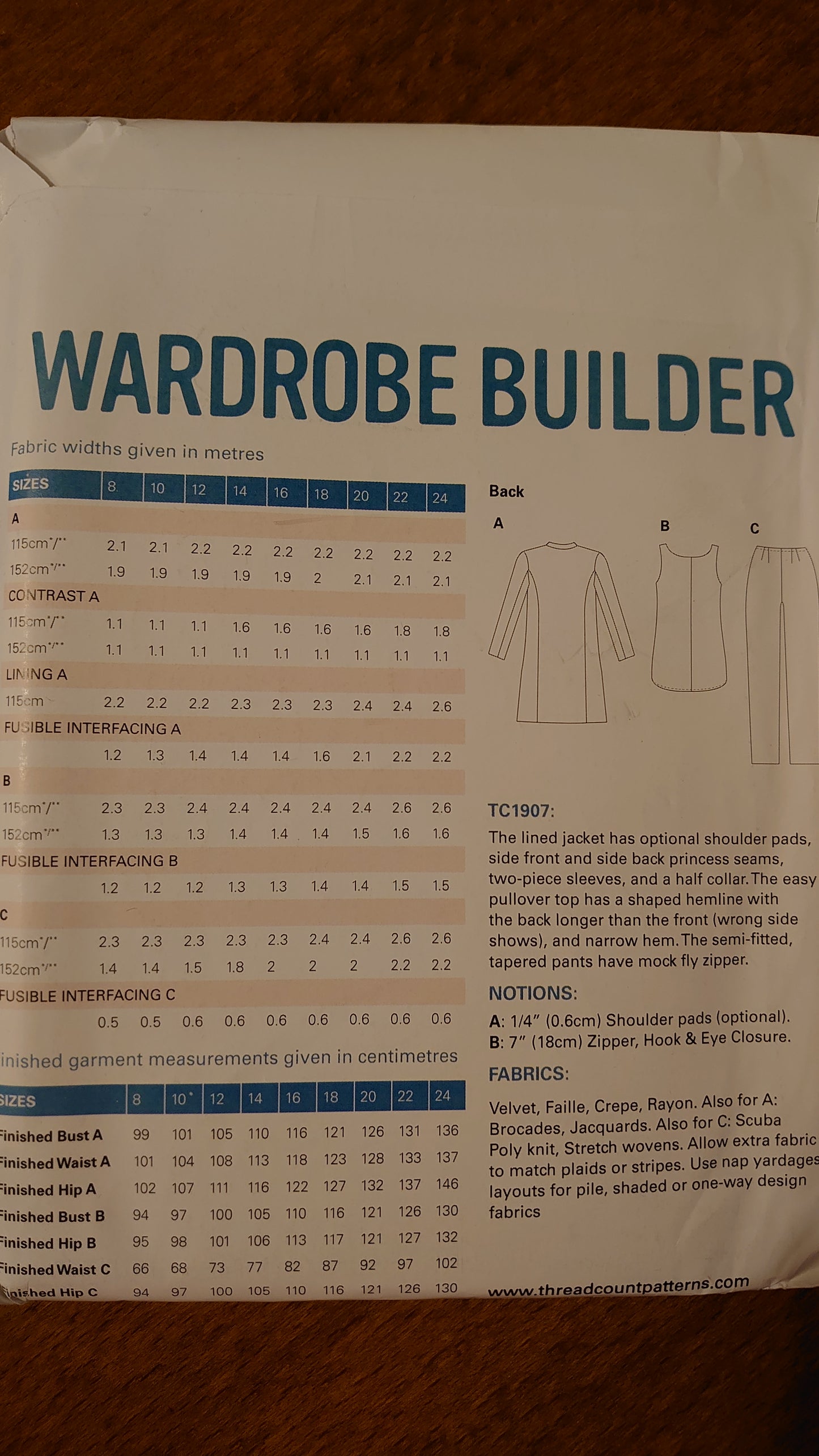Wardrobe Builder Sewing Pattern