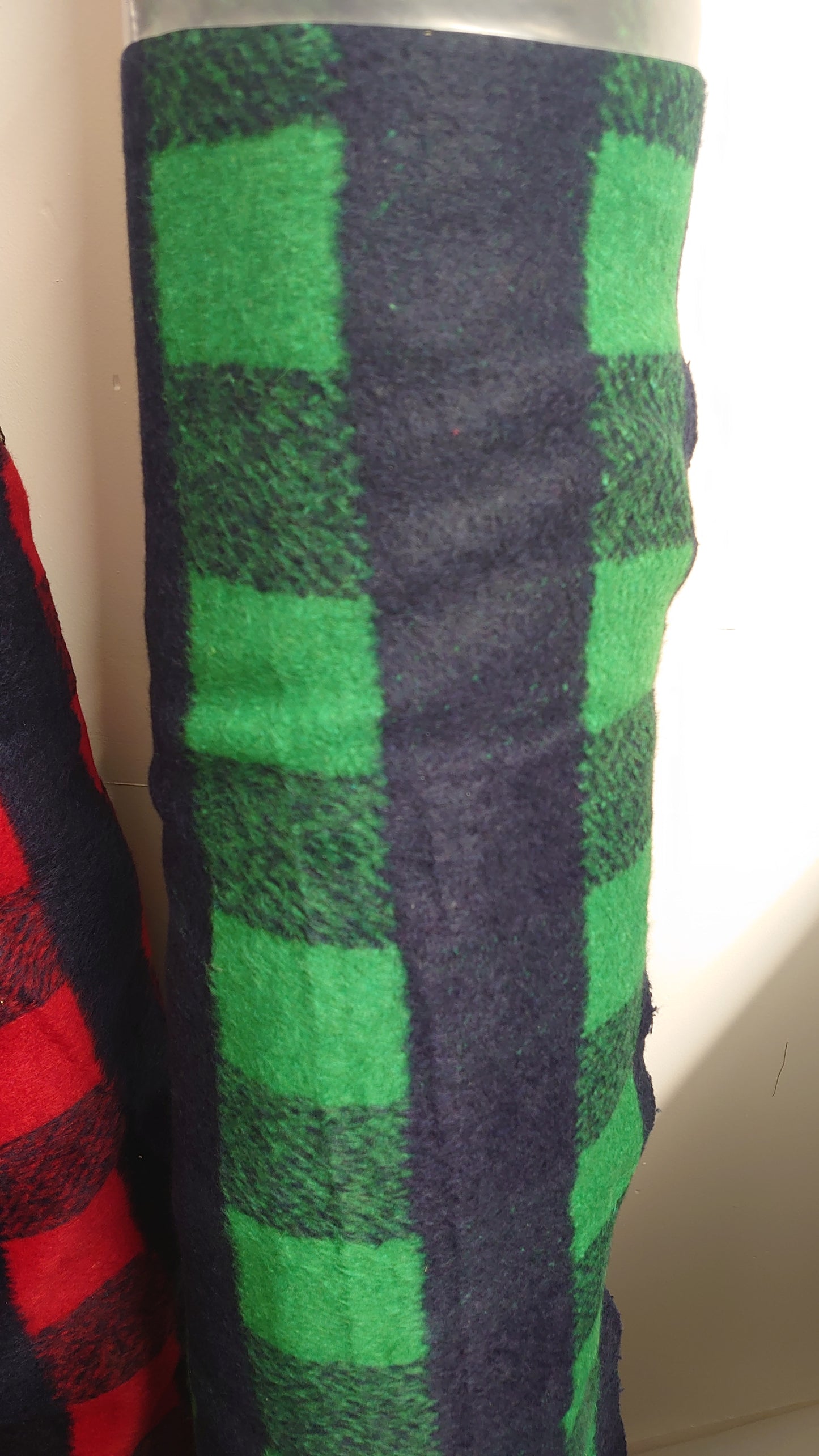 Green Check Wool Mix 3m for £15