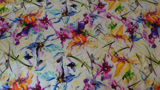 Bright Flowers French Terry