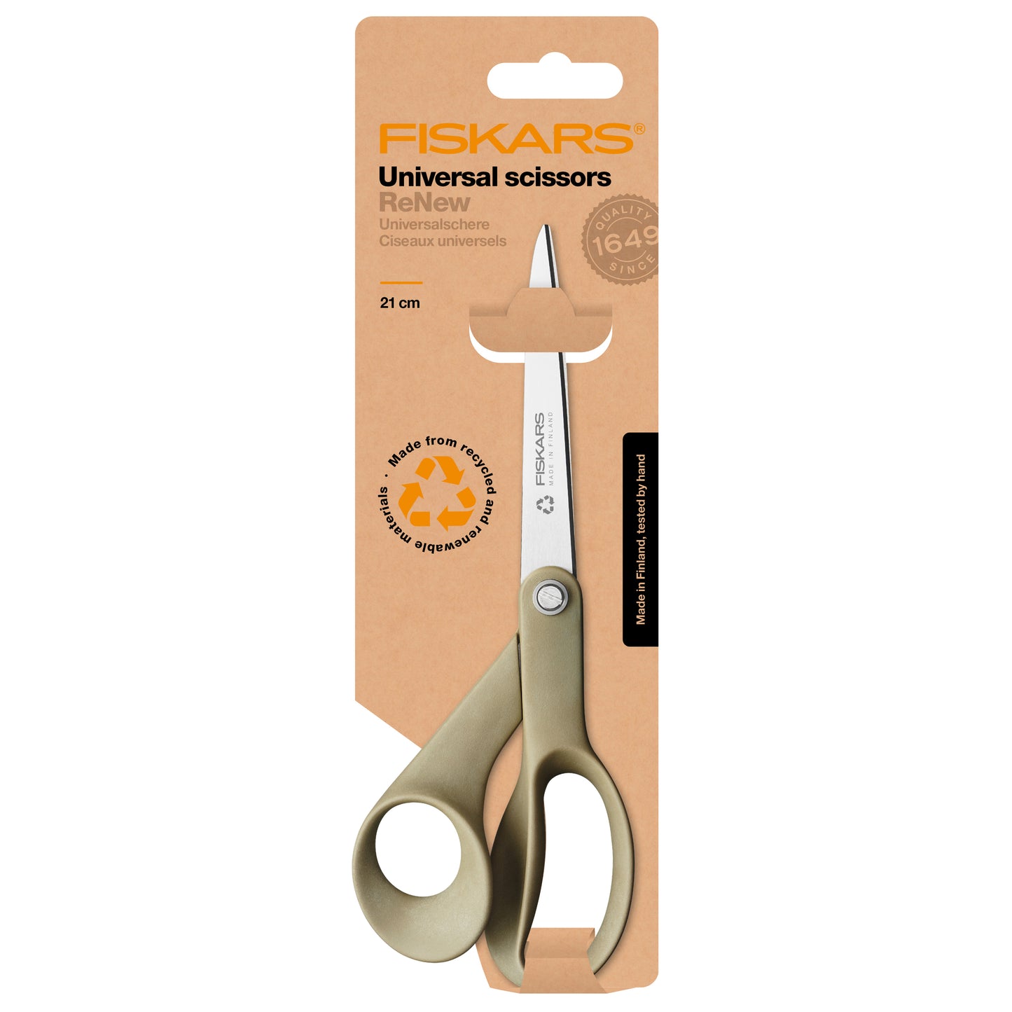 Fiskars Scissors: Universal: Recycled: 21cm