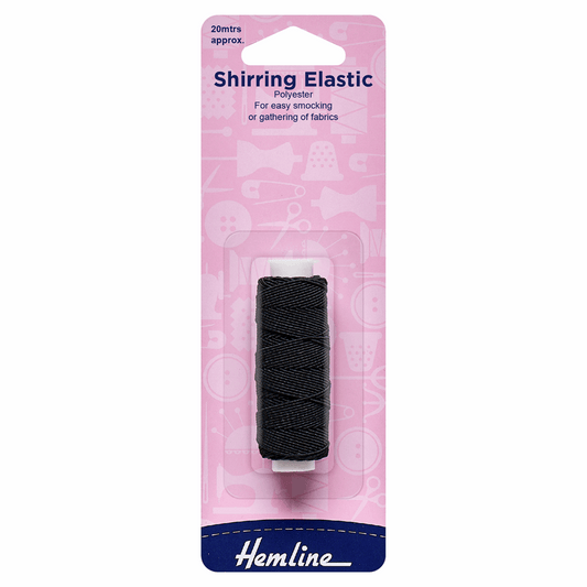 Black Shirring Elastic