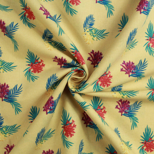 Tropical Leaves 100% Cotton