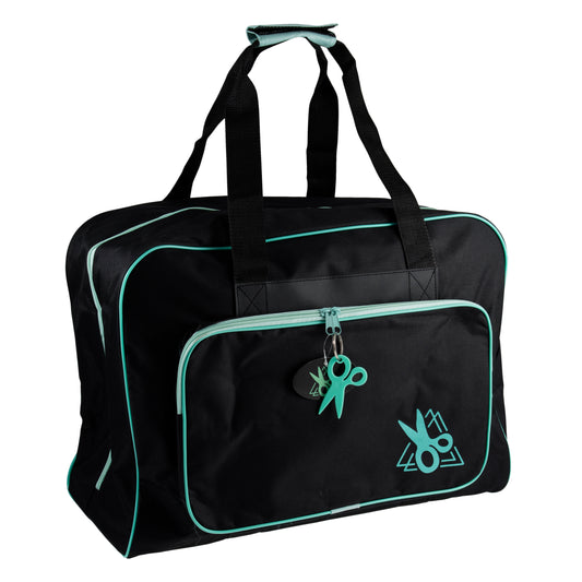 Sewing Machine Bag: Black and Turquoise