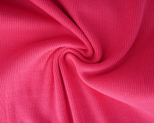 Cerise Pink Ribbing - half meter