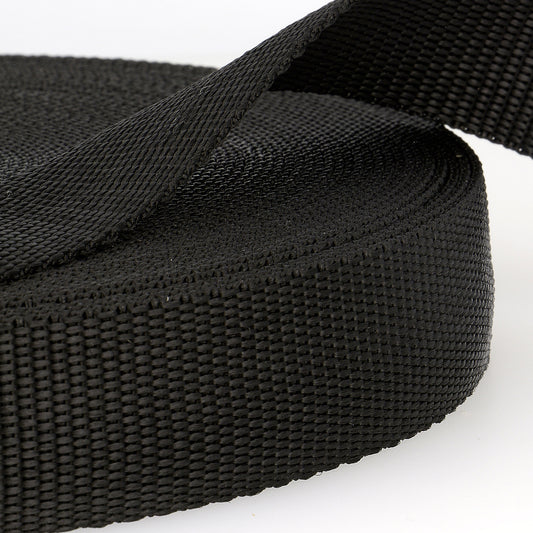 Trim: Webbing: Polypropylene: 25mm: Black