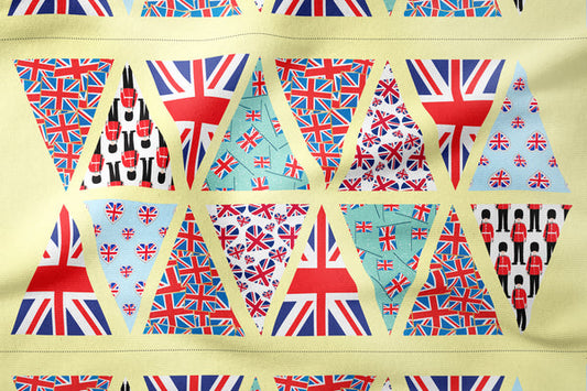 Yellow Jubilee Bunting Panels